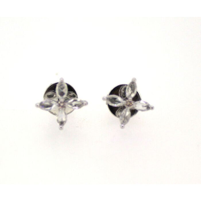 Diamond Marquise Petal Stud Earrings