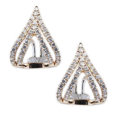 Precious Pastel Double V Diamond Earrings