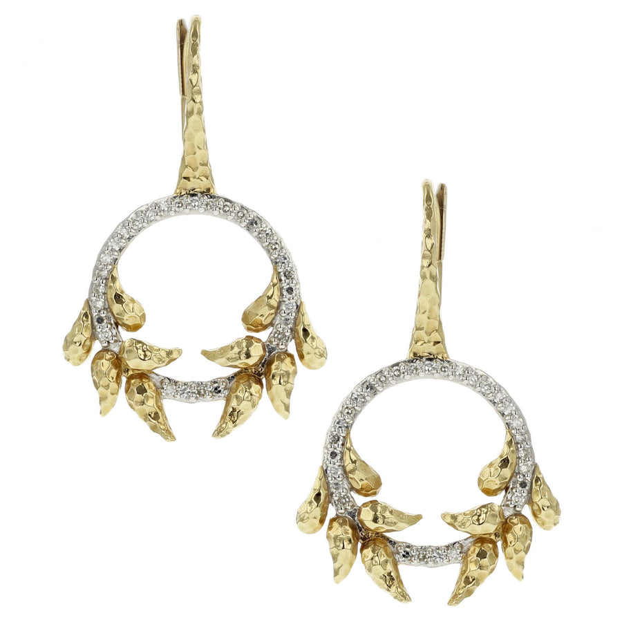 Open Petal Leverback Earrings