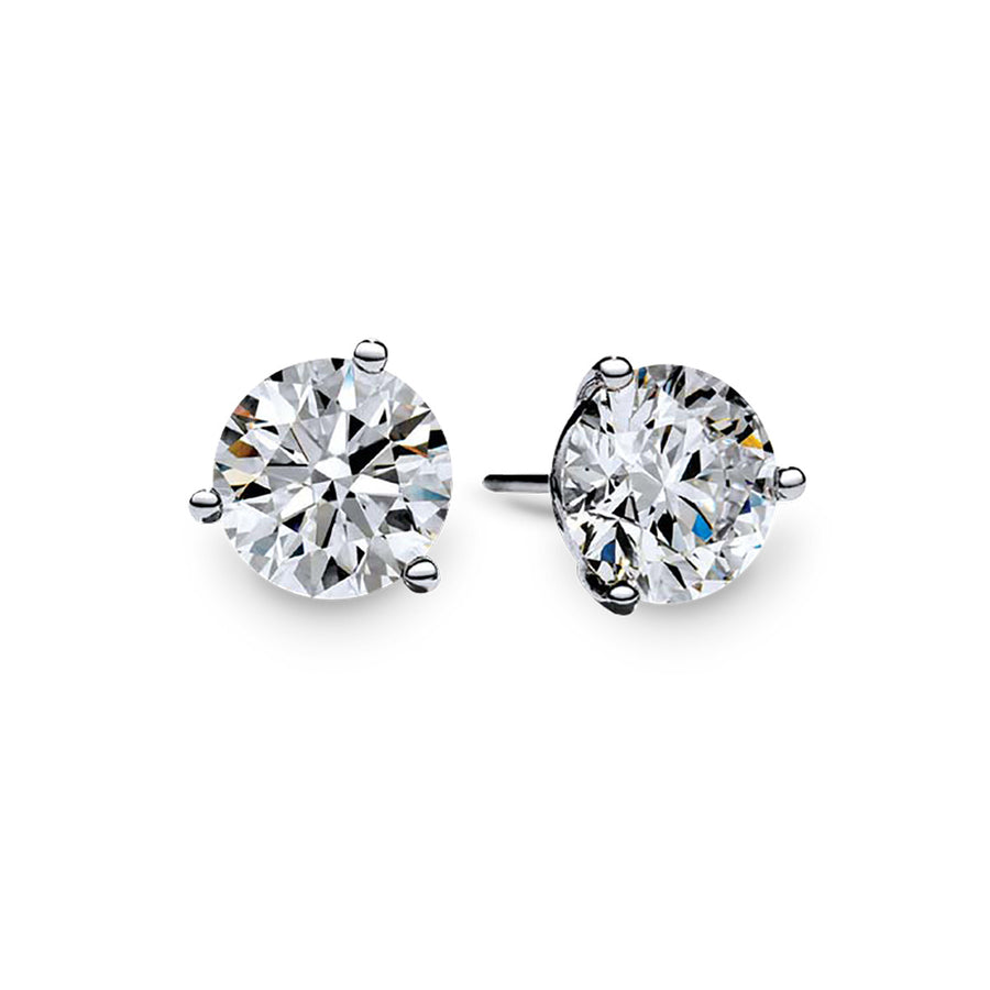 Platinum Fire and Ice Diamond Earrings