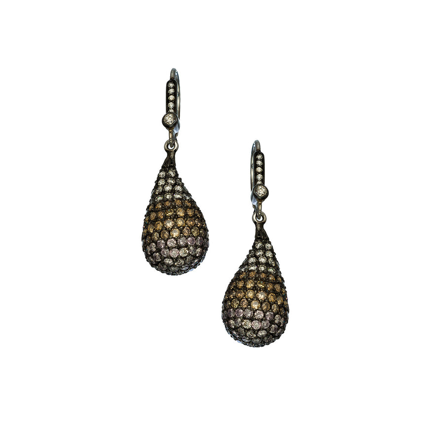 18K Black Gold Ombre Drop Earrings