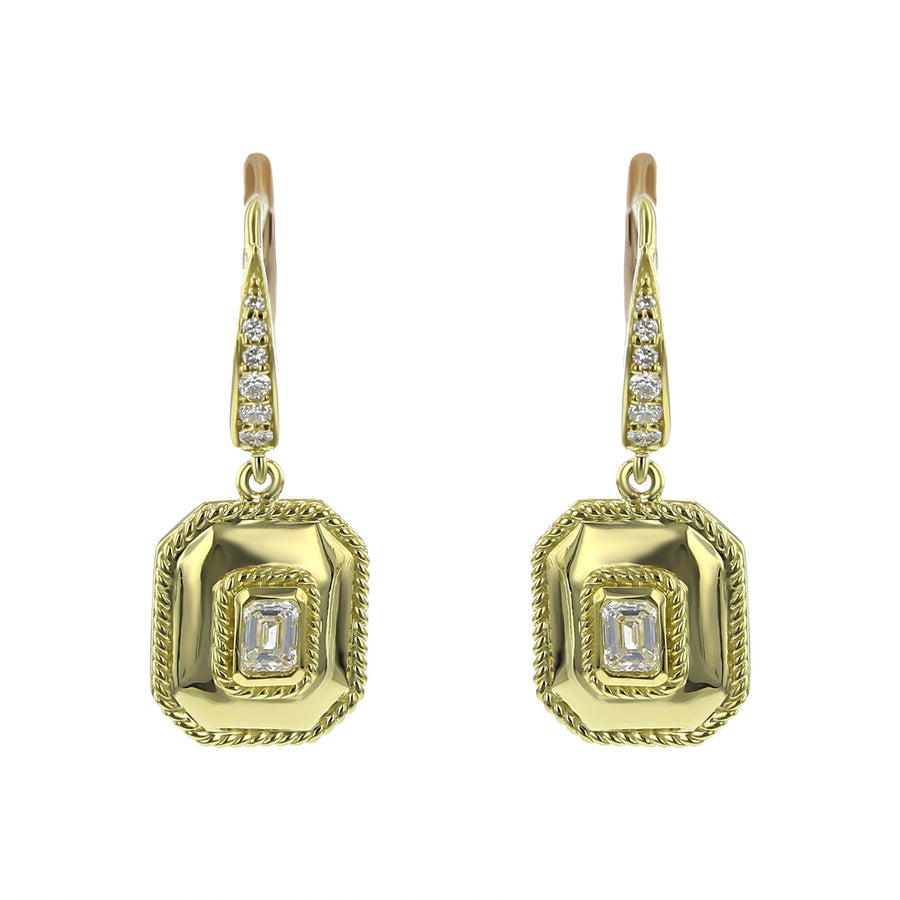 Amulet Diamond Drop Earrings