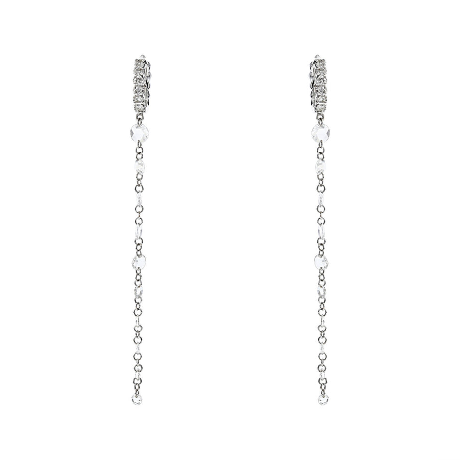 The Cien Rosecut Diamond Drop Earrings