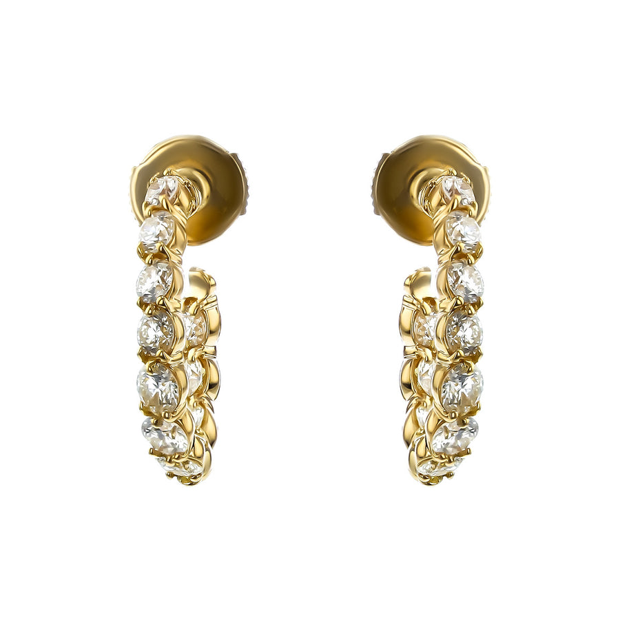 Inside Out New Moon Hoop Earrings