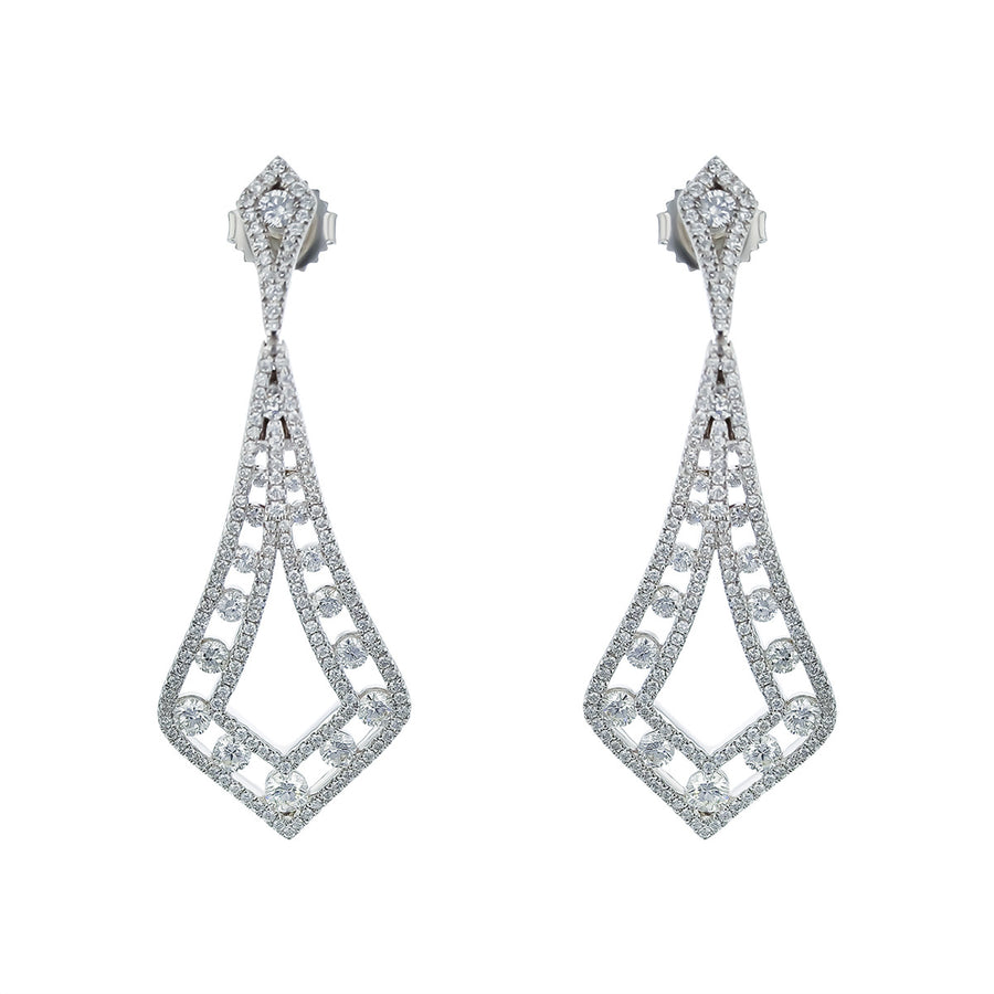 Precious Pastel Diamond Drop Earrings