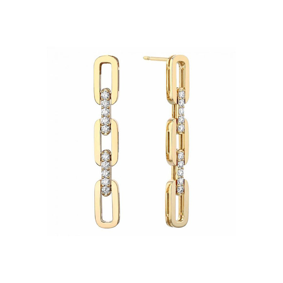 Navarra 3 Link Diamond Drop Earrings