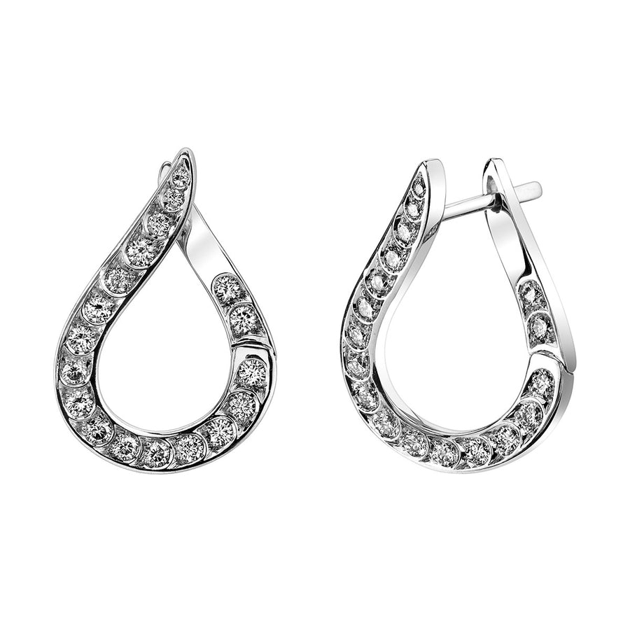 Dew Drop Shaped Diamond Earrings