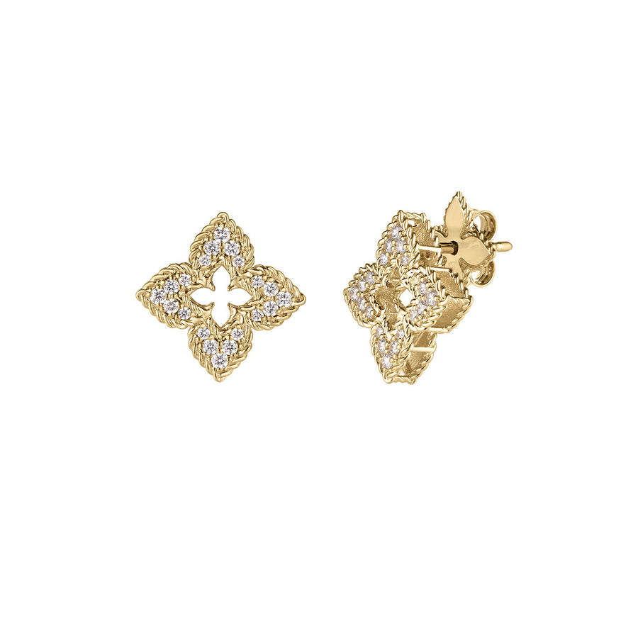 18K Yellow Gold Venetian Princess Diamond Earrings
