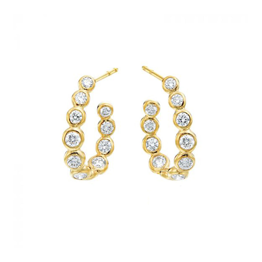 Moonlight 18K Gold C-Curved Hoop Earrings