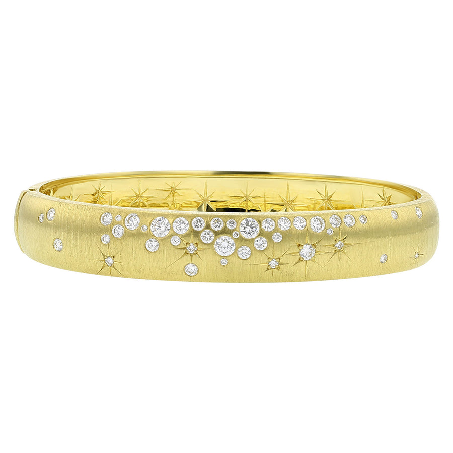 Wide Galaxy Bangle Bracelet