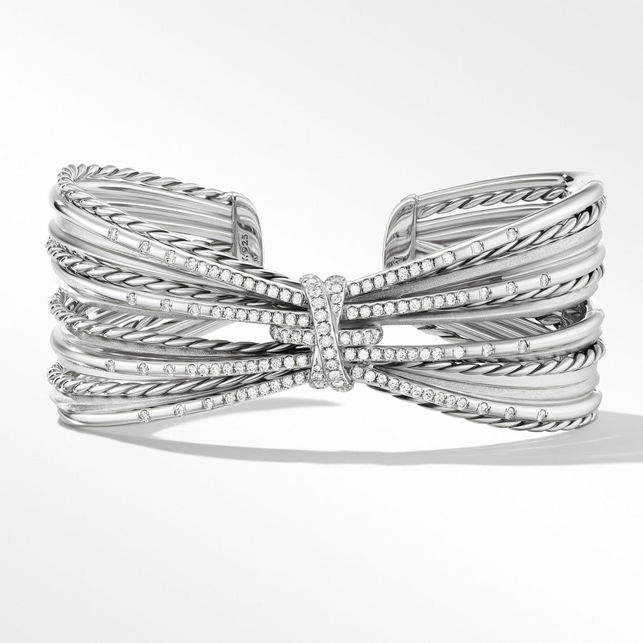 Angelika Four Point Cuff Bracelet with Pave Diamonds