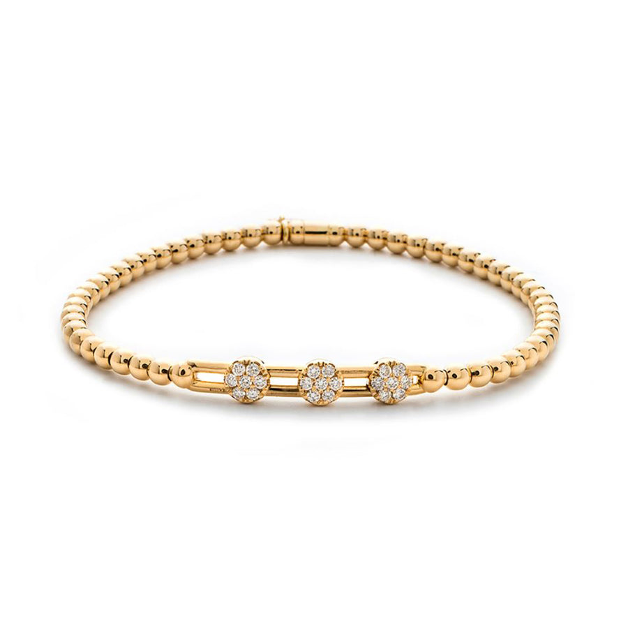 Floating Flower Pave Station Tresore Stretch Bracelet