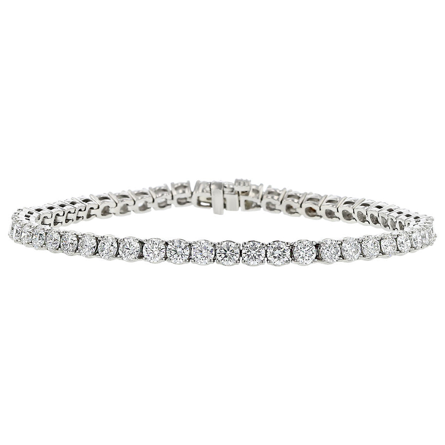 Platinum Diamond Wire Basket Tennis Bracelet