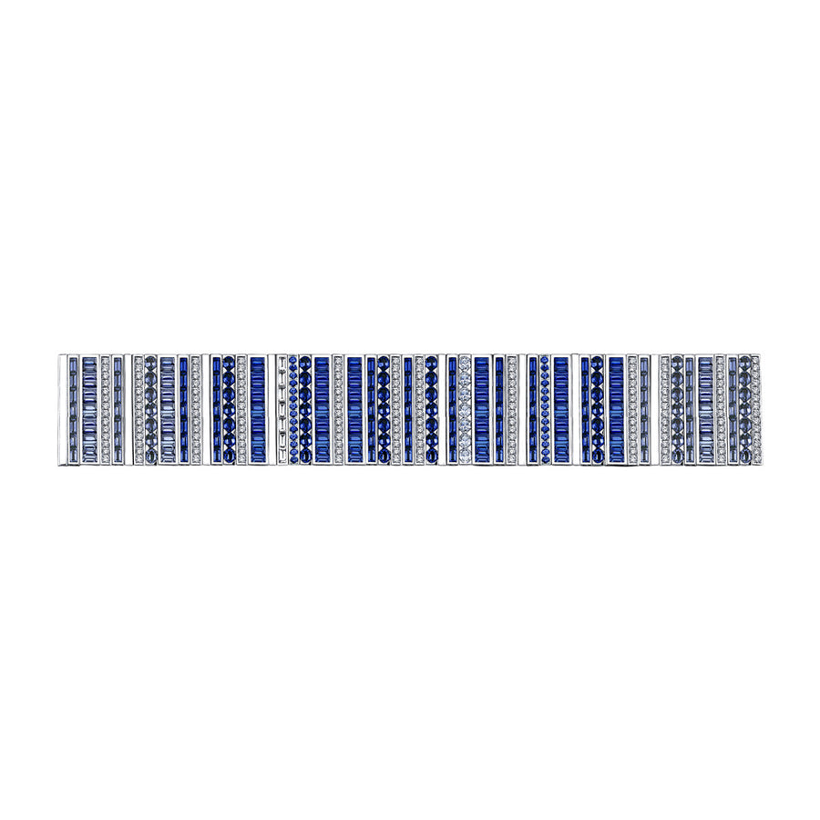 Blue Sapphire and Diamond Masterpiece Bracelet