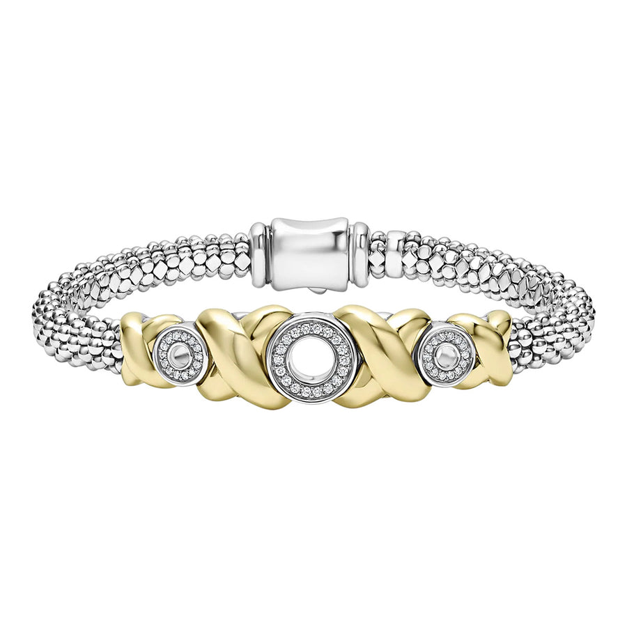 18K Gold XO Diamond Bracelet