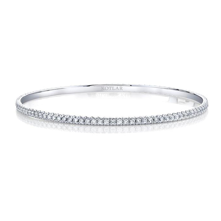French Cut Diamond Bangle Bracelet