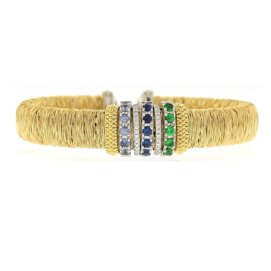 Bracelet with Sapphires, Tsavorites and Diamonds