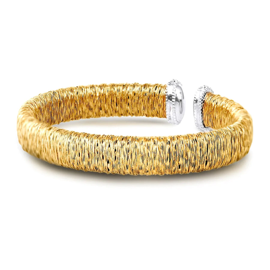 Cuff in Yellow Gold with Diamonds