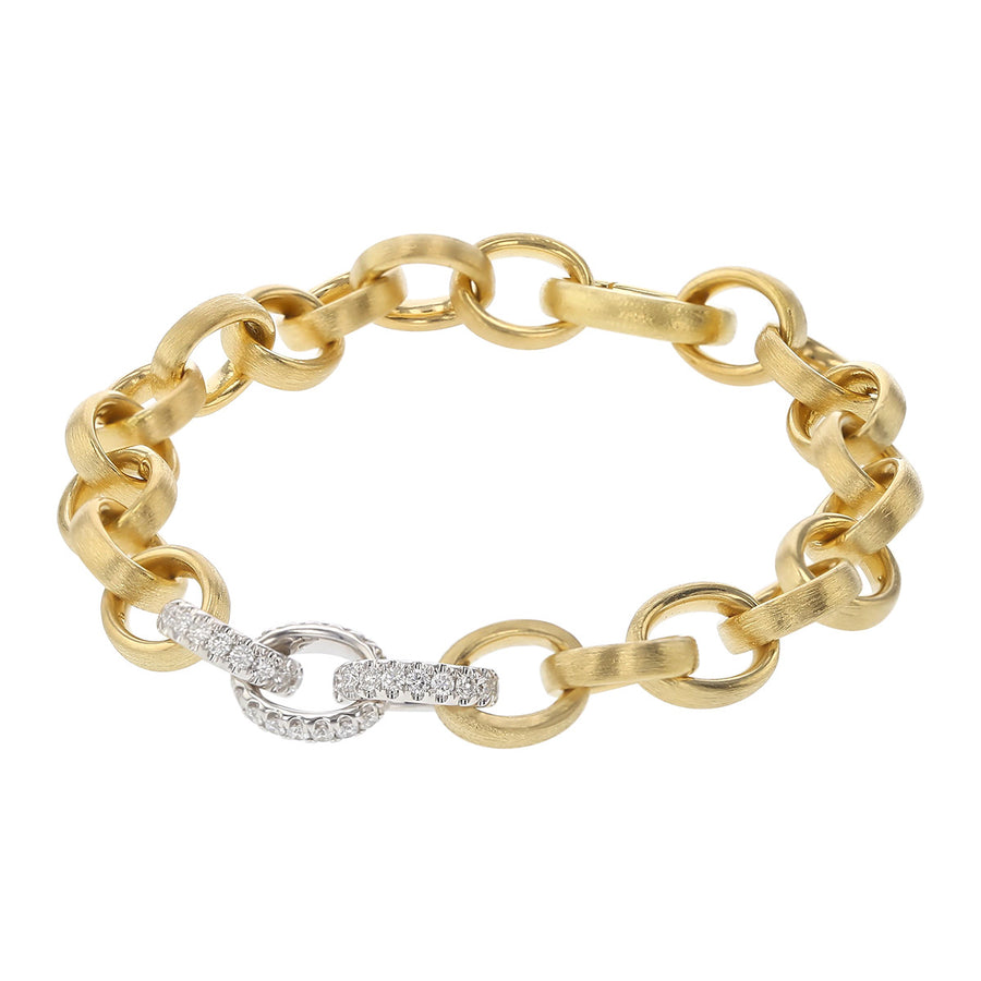 Diamond and Gold Link Bracelet