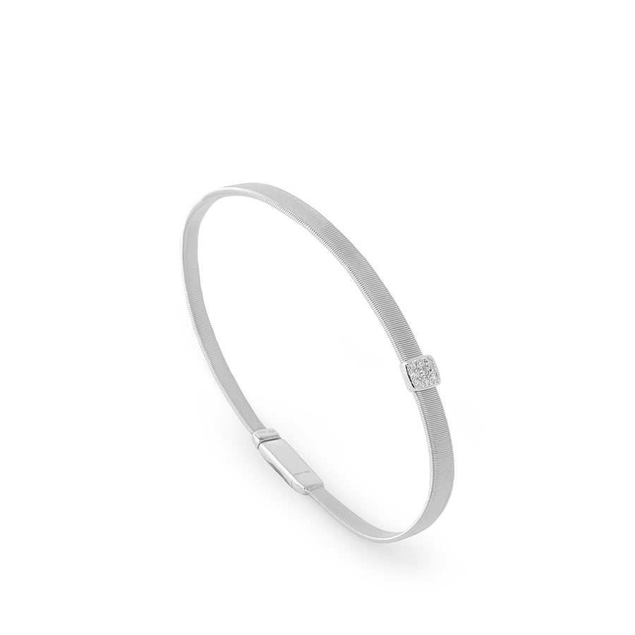 18K White Gold and Diamond Single Station Bracelet
