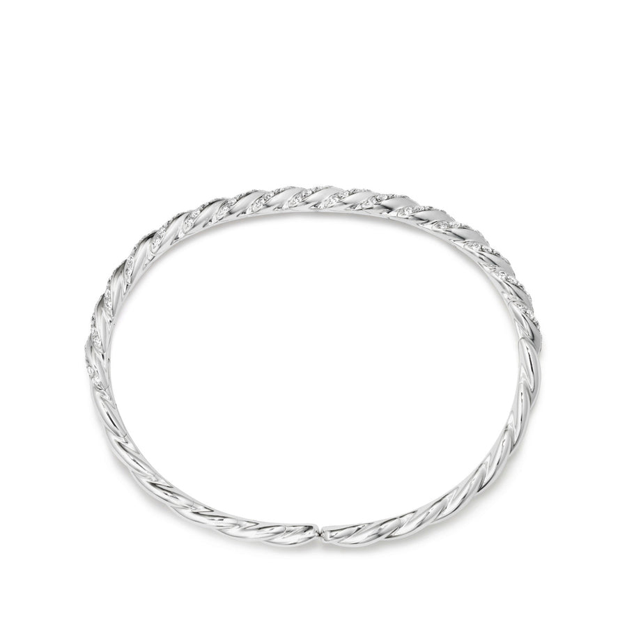 Paveflex Bracelet with Diamonds in White Gold, 5mm