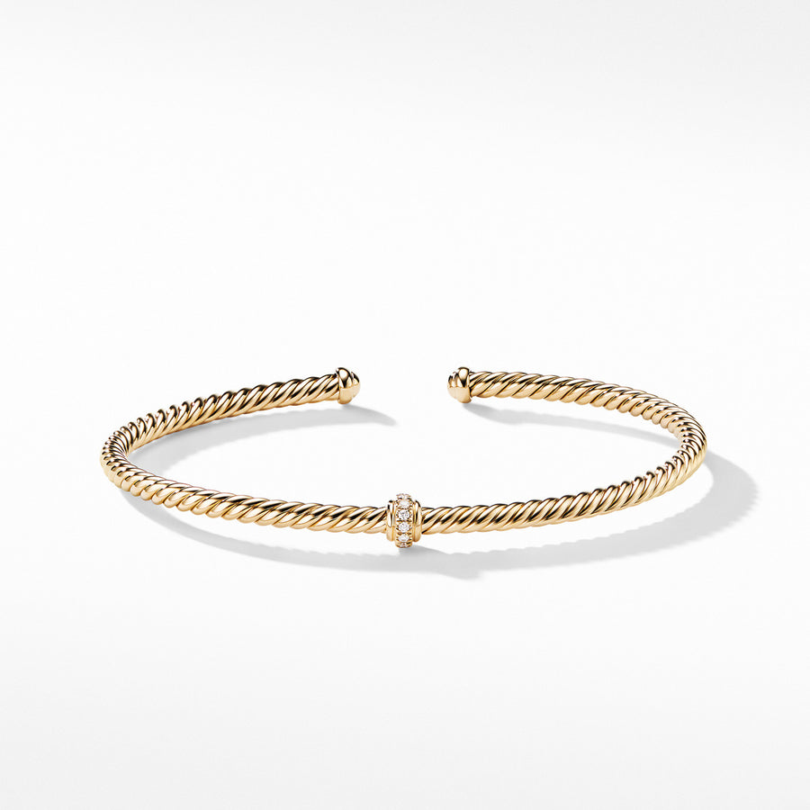 Renaissance Center Station Bracelet with Diamonds in 18K Gold