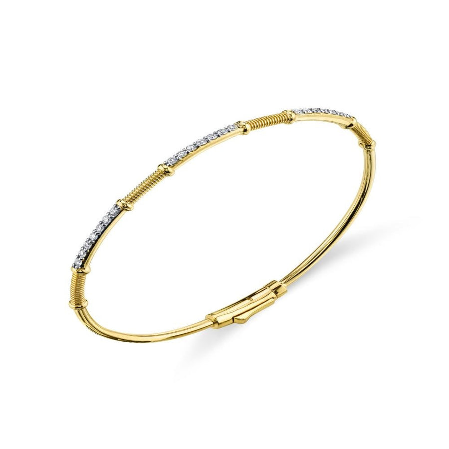 Diamond Station Bangle Bracelet