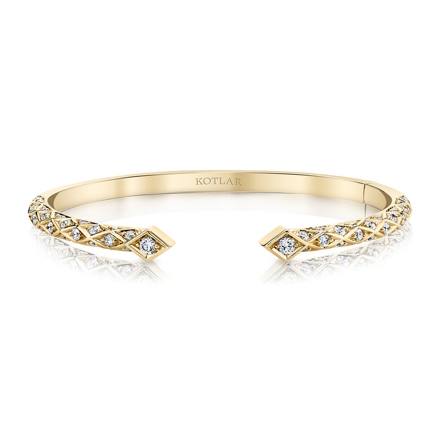 Criss Cross Artisan Pave Diamond Bangle