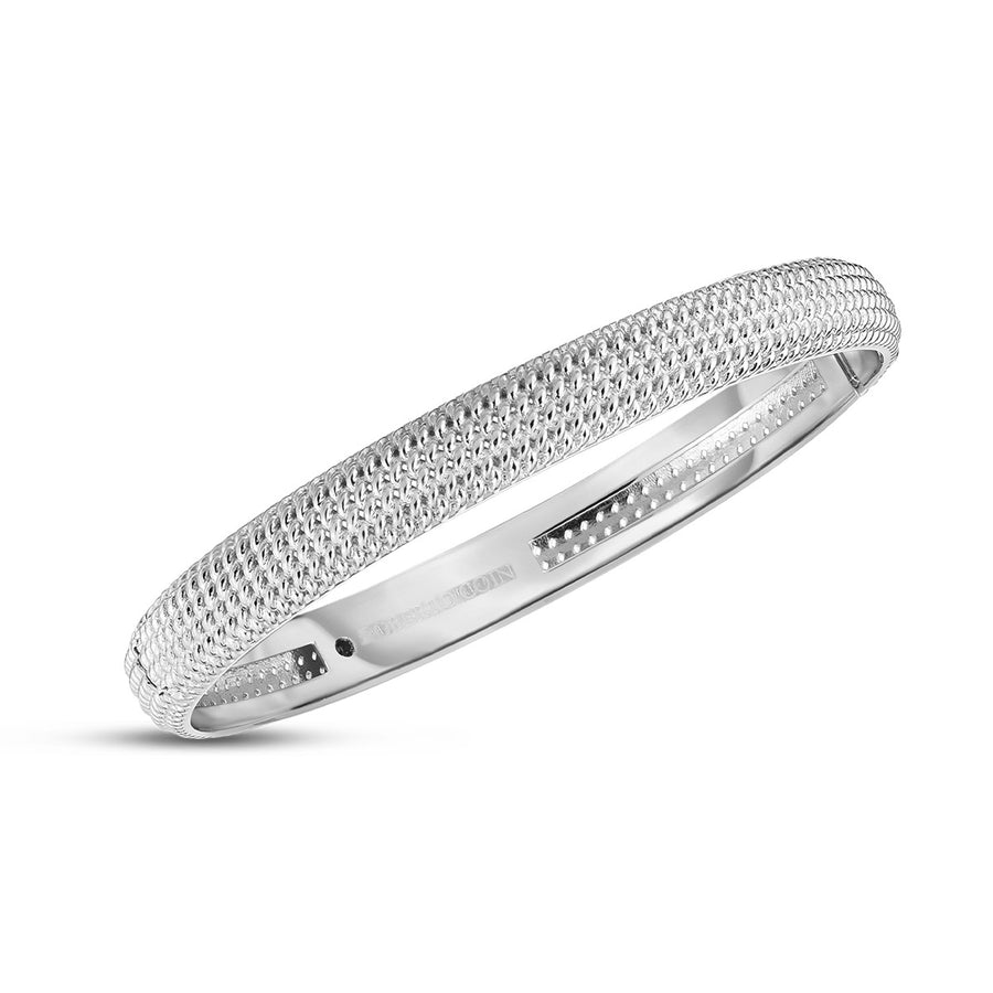 18K Opera Medium Width Hinged Bangle