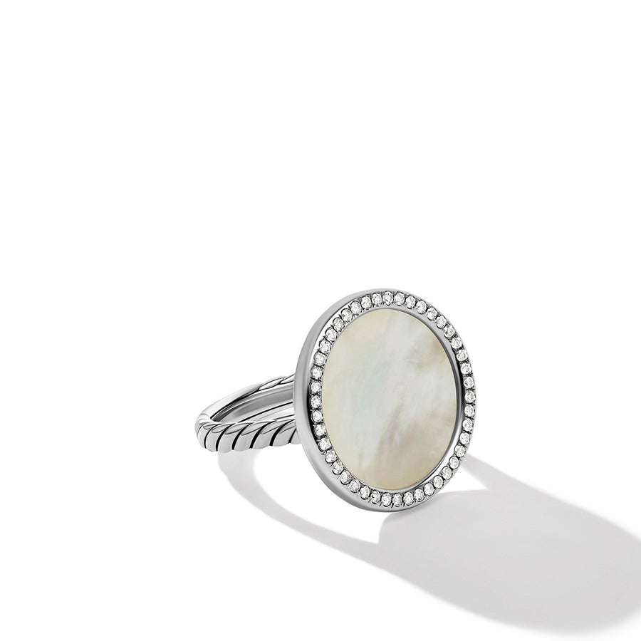 DY Elements Ring with Mother of Pearl and Pave Diamonds