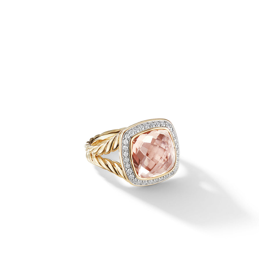 Ring with Morganite and Diamonds