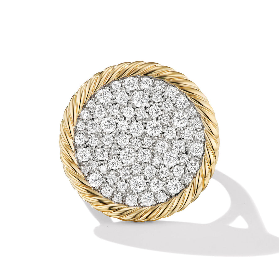 DY Elements Ring in 18K Yellow Gold with Pave Diamonds