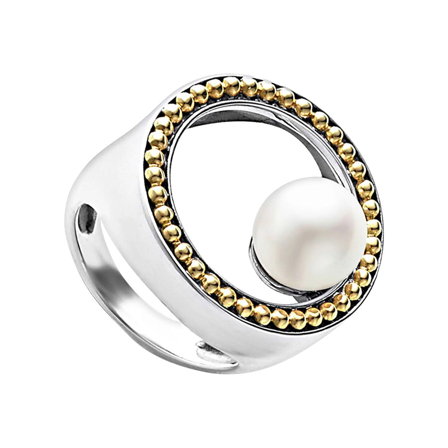 Circle Pearl Statement Ring