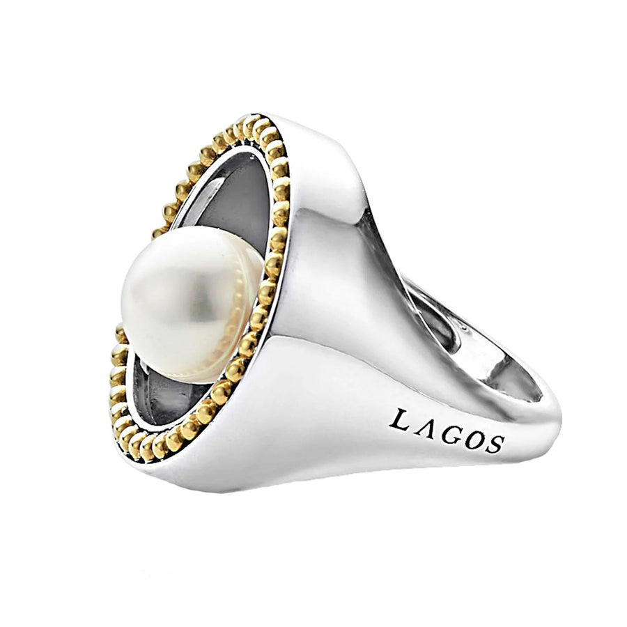 Circle Pearl Statement Ring