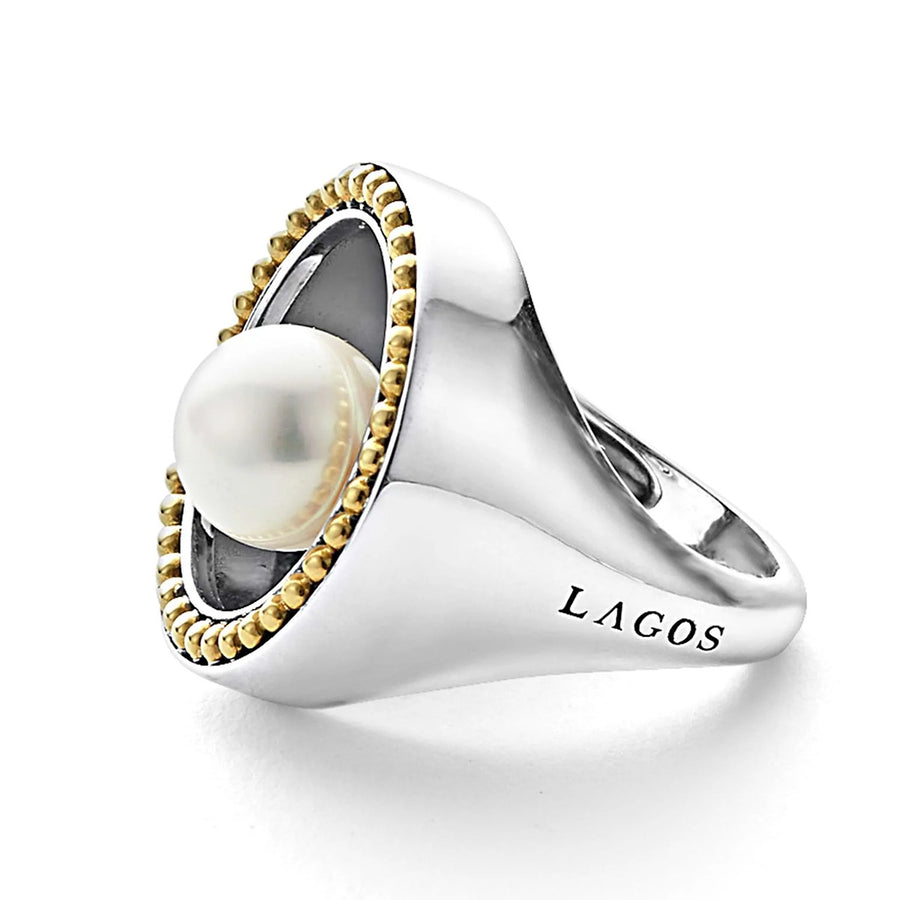 Circle Pearl Statement Ring