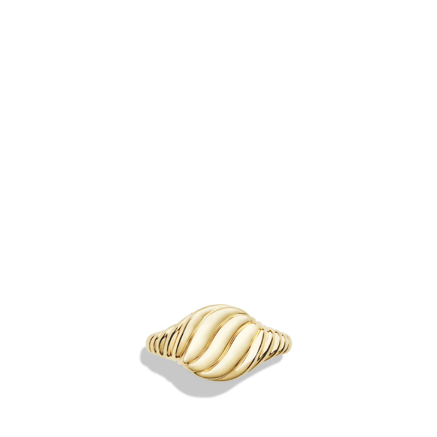 Sculpted Cable Mini Pinky Ring in 18K Gold