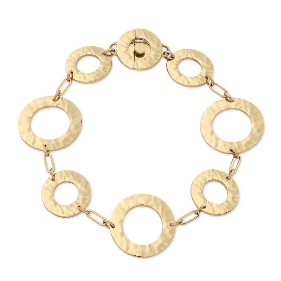 Como Hammered Link Bracelet