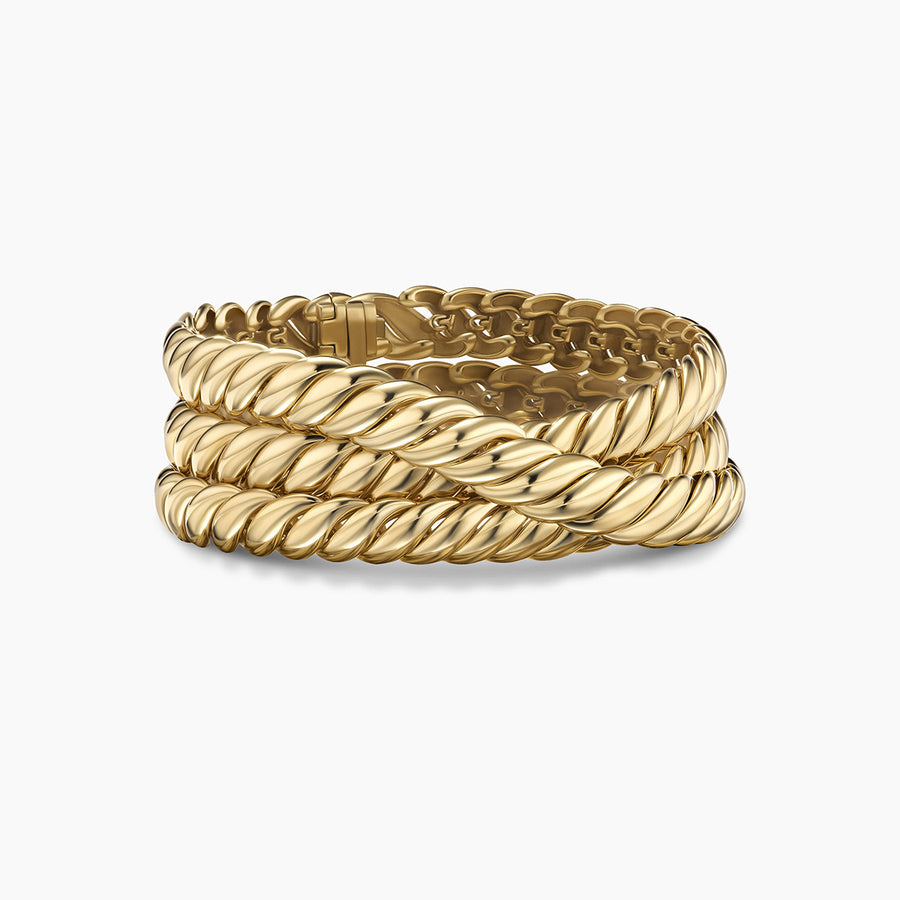 Sculpted Cable Triple Wrap Bracelet