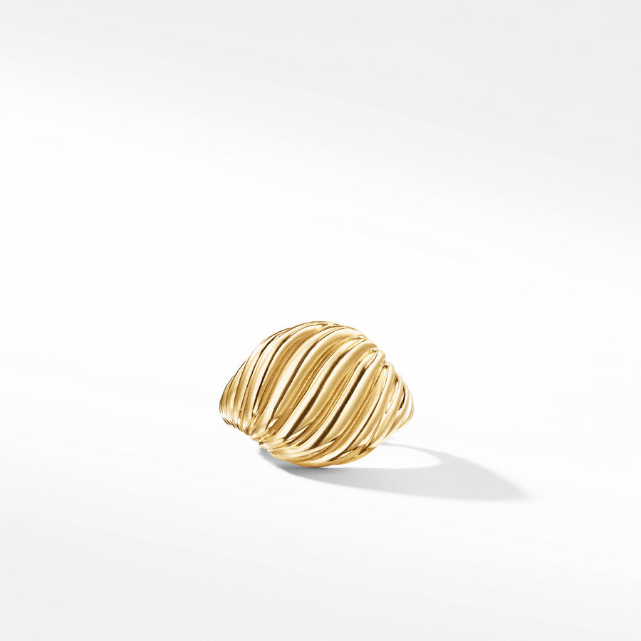 Cable Pinky Ring in Gold