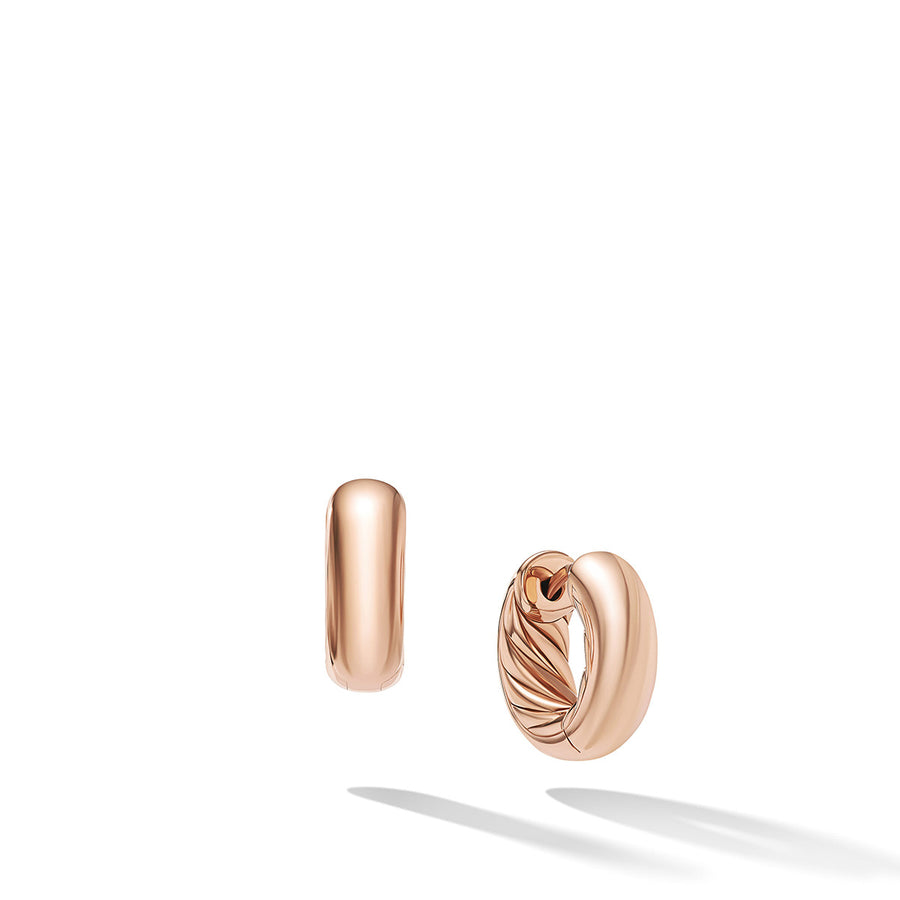 DY Mercer Micro Hoop Earrings in 18K Rose Gold
