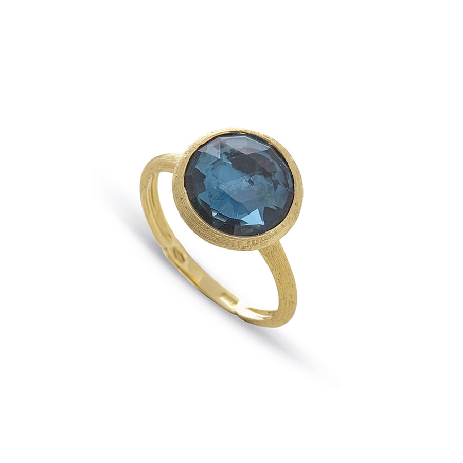18K Yellow Gold London Blue Topaz Ring
