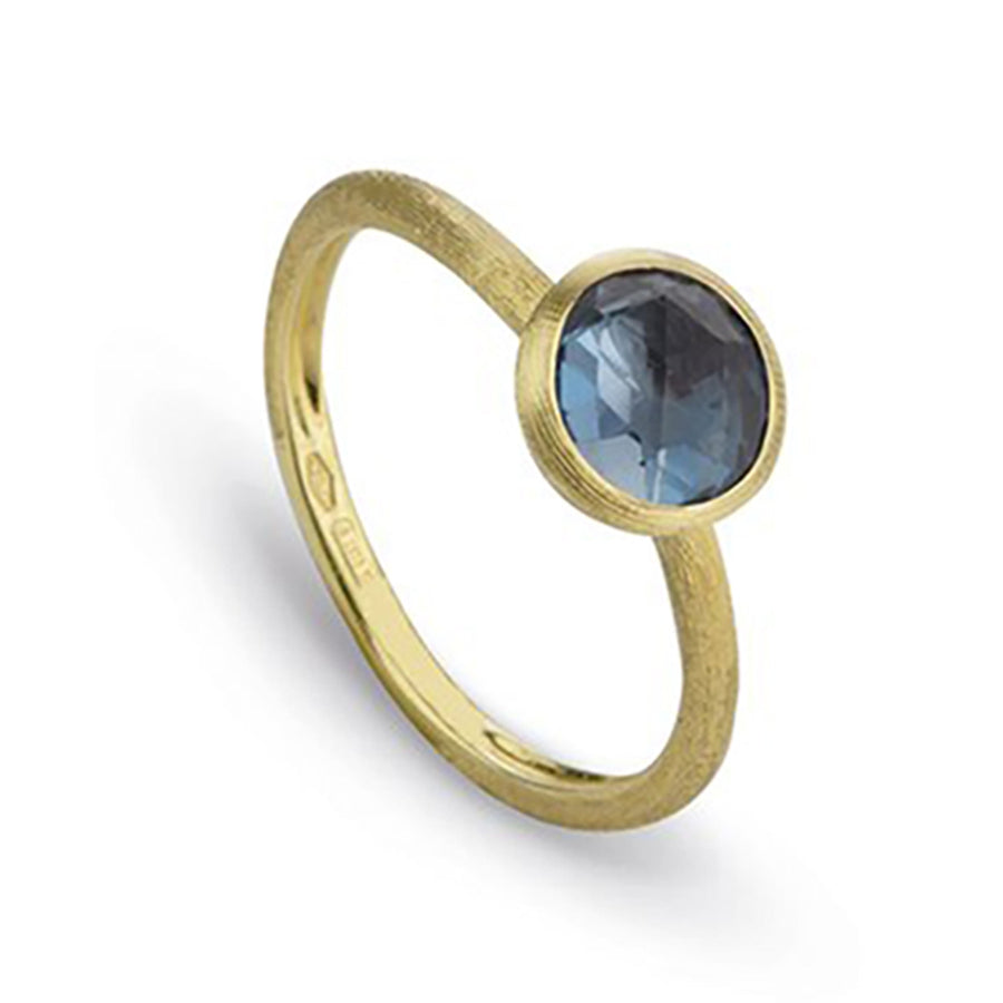 18K Yellow Gold London Blue Topaz Ring