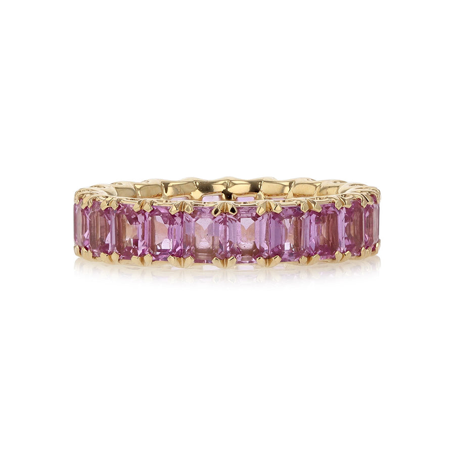 Pink Sapphire Eternity Band