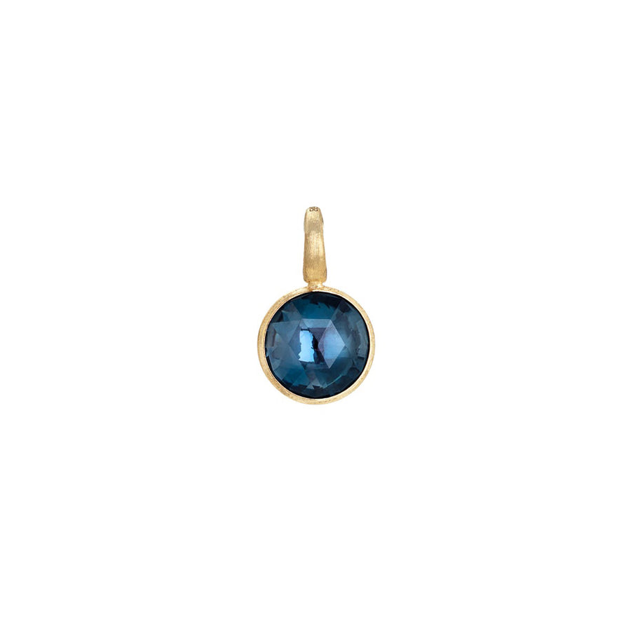Jaipur 18K Small Stackable London Blue Topaz Pendant