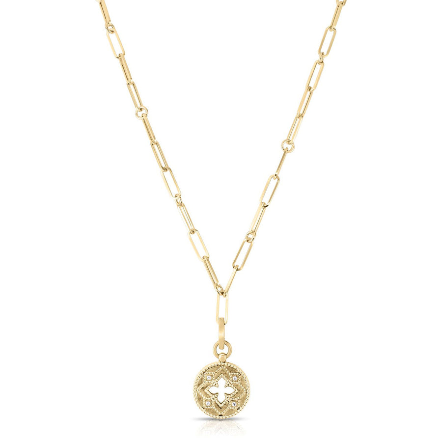 18K Yellow Gold Venetian Princess Medallion Necklace