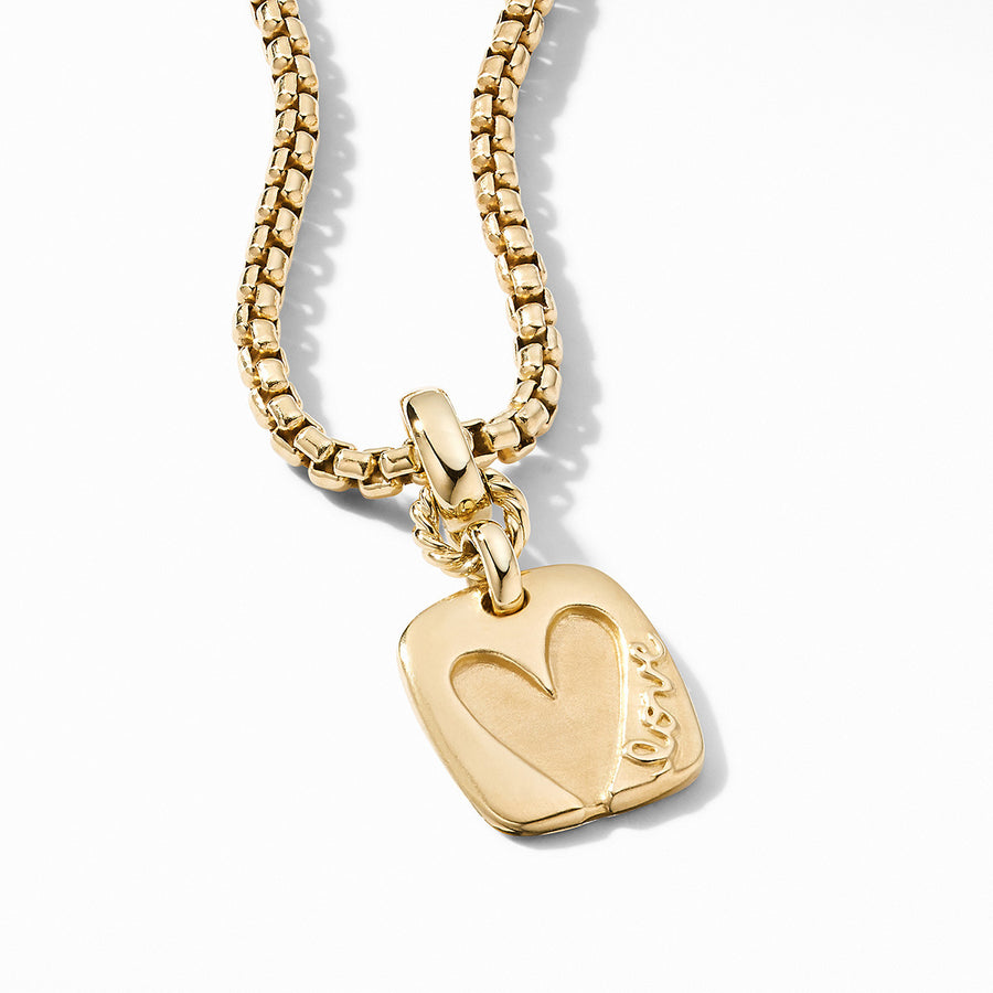 SY Heart Amulet in 18K Yellow Gold