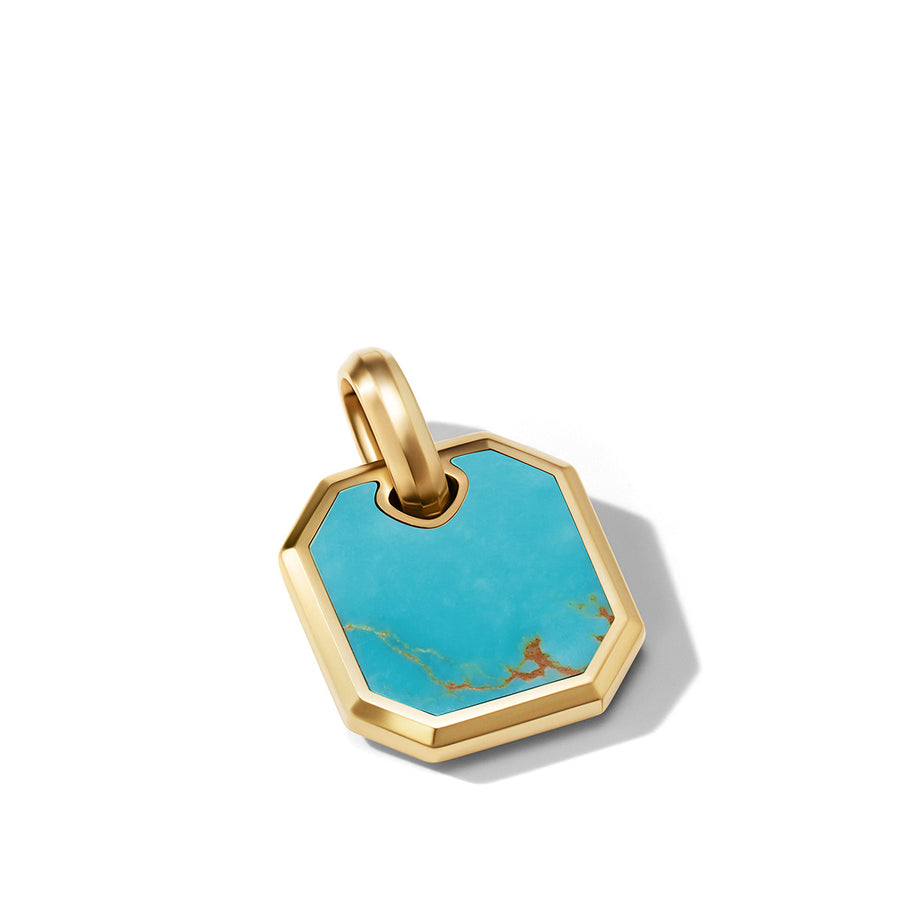 Roman Amulet in 18K Yellow Gold with Turquoise