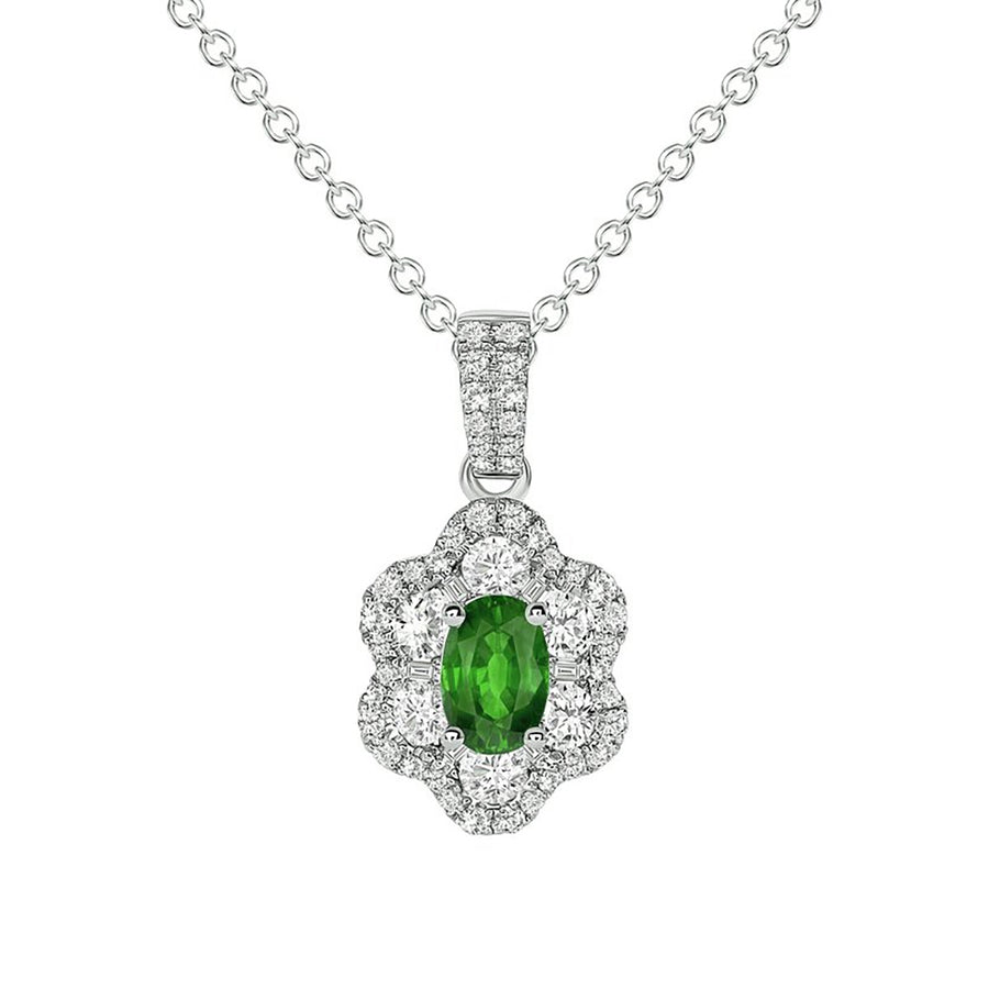 Oval Emerald Pendant