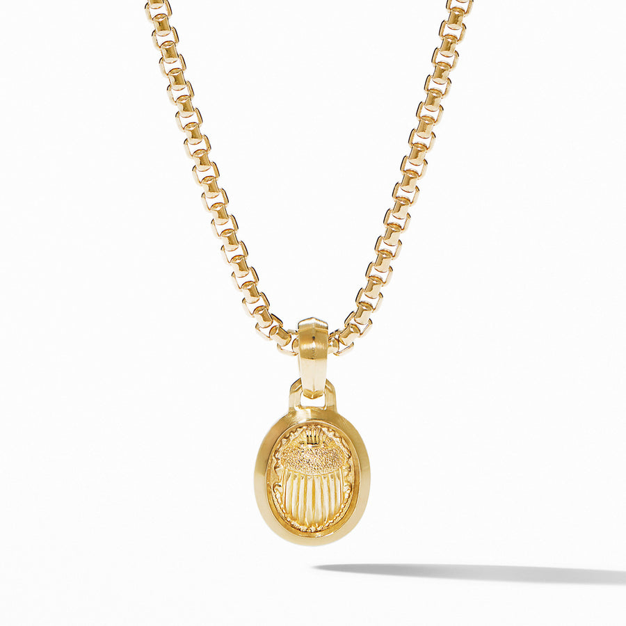 Petrvs Small Scarab Pendant in 18K Yellow Gold