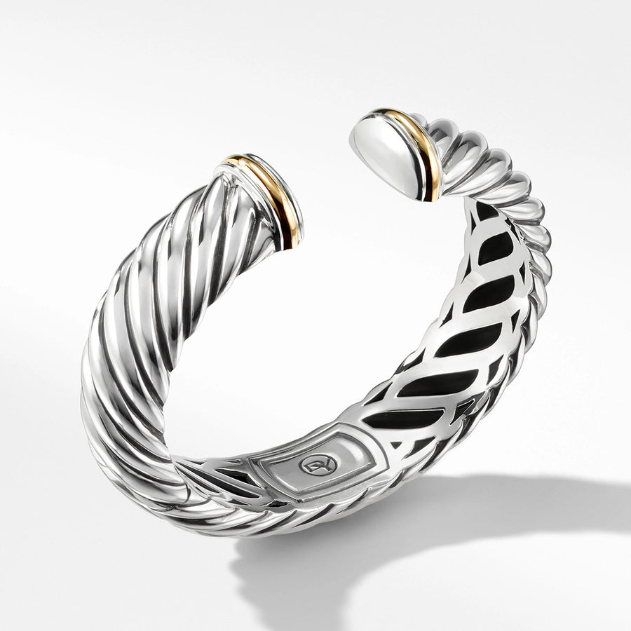 Sculpted Cable Bracelet with an accent of 18K Gold